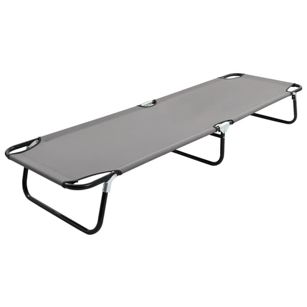 vidaXL foldbar liggestol stål grå