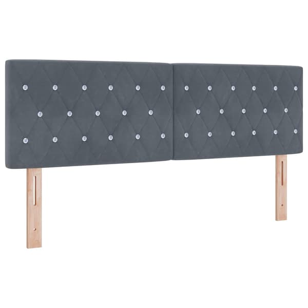 vidaXL Box spring seng med madras Mørkegrå 190 x 140 cm Polyester