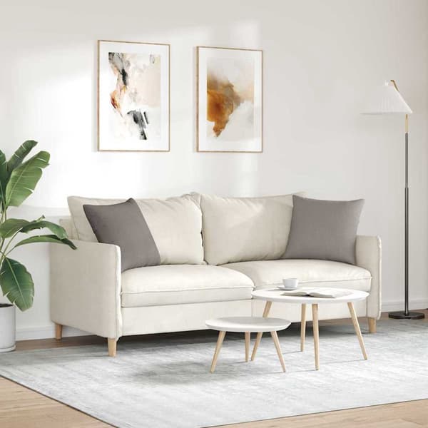 vidaXL Sofapuder 2 pcs Gråbrun 45 x 45 cm Stof