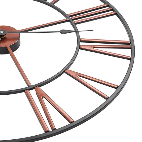 vidaXL Seinäkello metalli 58 cm punainen