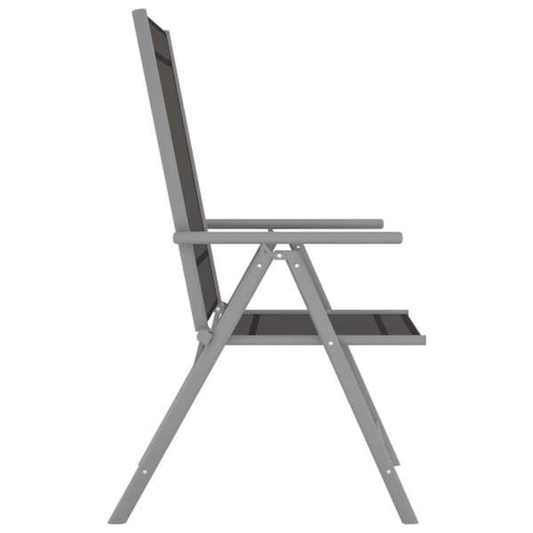 vidaXL foldbare havestole 4 stk. textilene sort