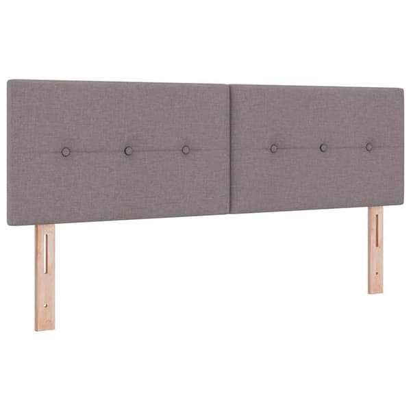 vidaXL Box spring seng med madras Gråbrun 200 x 160 cm Polyester