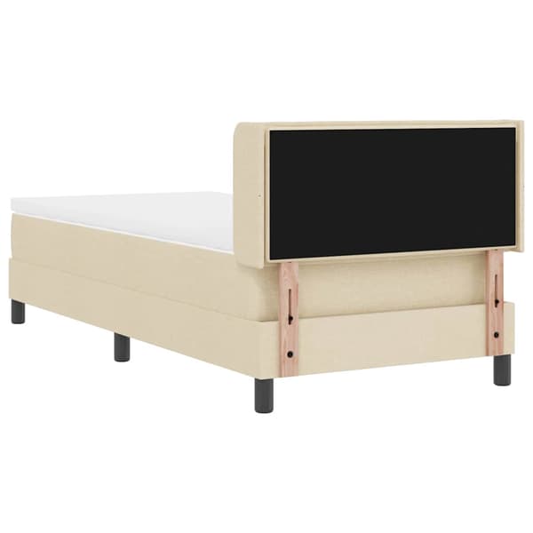 vidaXL Box spring seng med madras Creme 200 x 100 cm Polyester