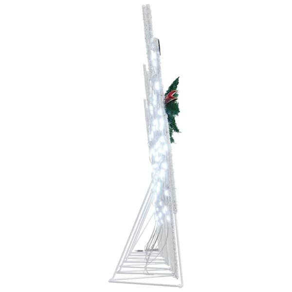 vidaXL LED Rensdyr 7 pcs Sølv Stof