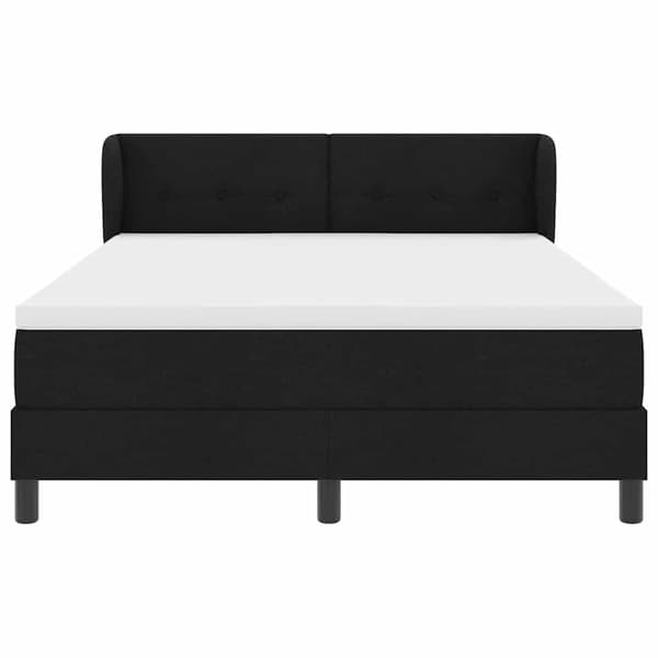 vidaXL Box spring seng med madras Sort 160 x 200 cm Stof