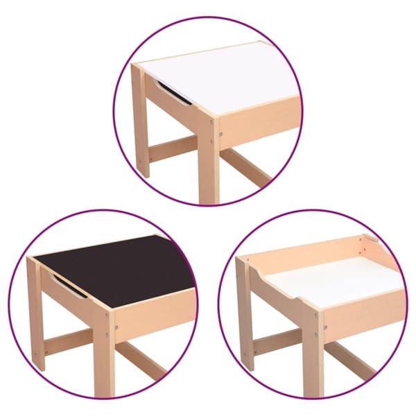 vidaXL børnebord med 2 stole MDF