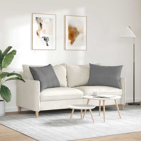 vidaXL Sofapuder 2 pcs Mørkegrå 70 x 50 cm Stof