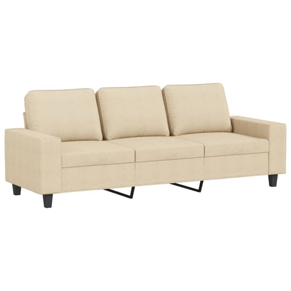 vidaXL sofasæt 3 dele stof cremefarvet