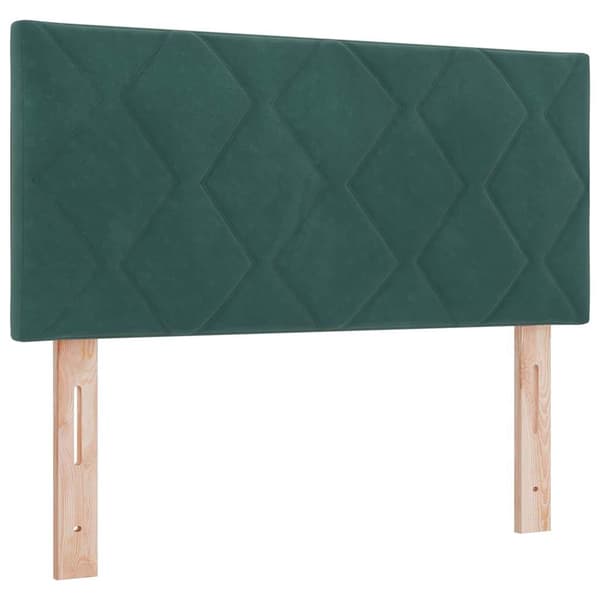 vidaXL Box spring seng med madras Mørkegrøn 190 x 90 cm Polyester