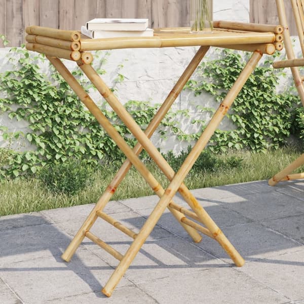 vidaXL foldbart bakkebord 70,5x42,5x80 cm bambus
