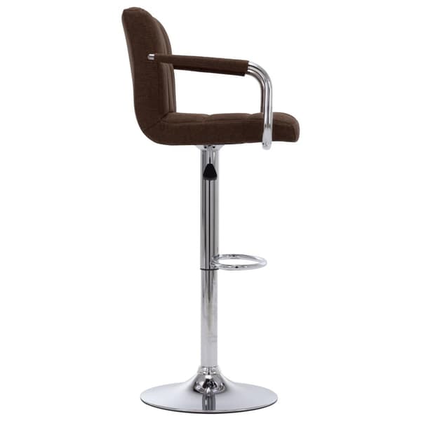 vidaXL barstole 2 stk. stof brun