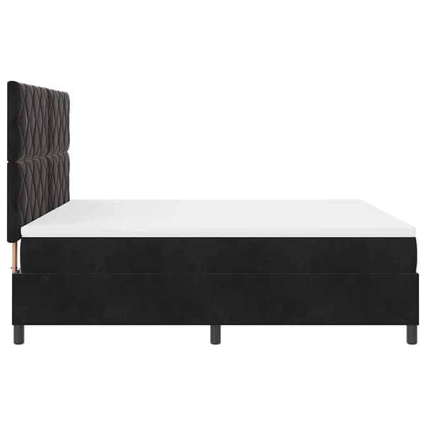 vidaXL Box spring seng med madras Sort 180 x 200 cm Stof