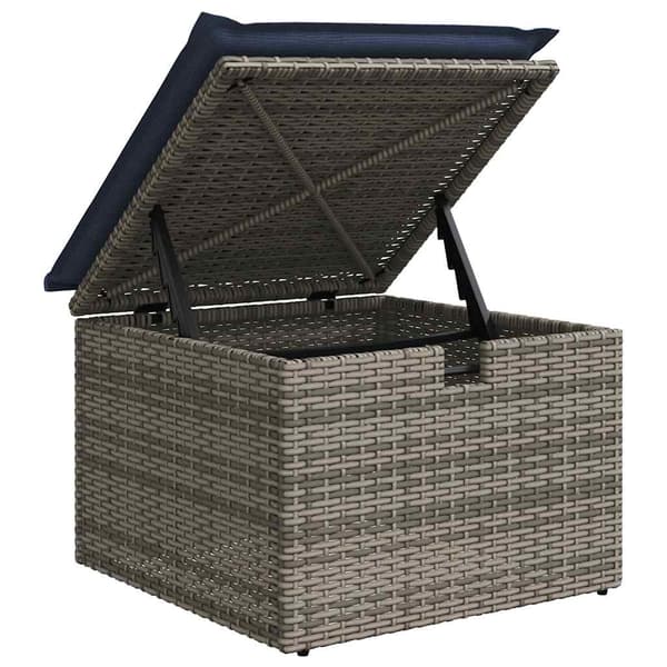 vidaXL sofasæt til haven 6 dele med hynder polyrattan grå