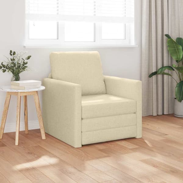 vidaXL Sovesofa 60cm Creme Stof