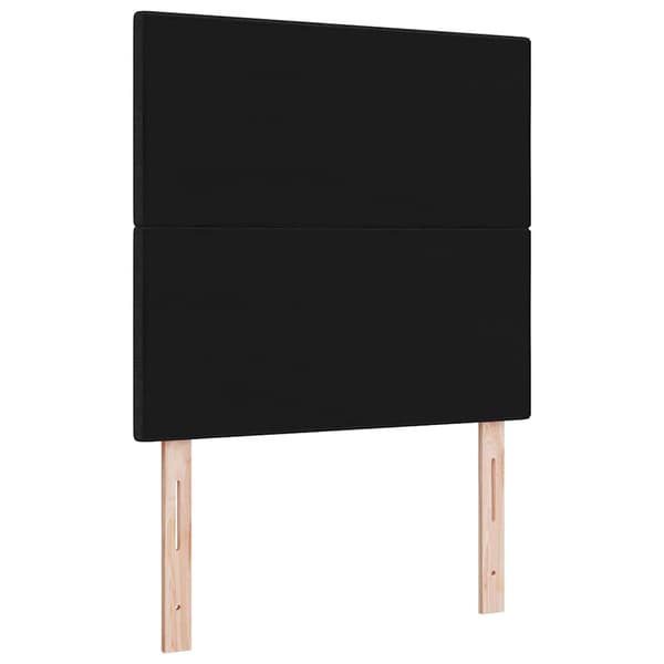 vidaXL LED-sengegavl Sort 90 cm Stof