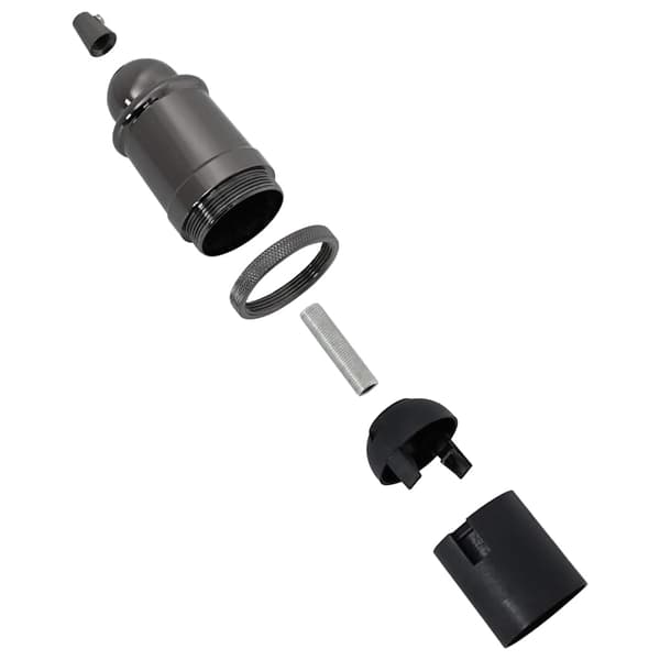 vidaXL lampeholdere 2 stk blank sort E27