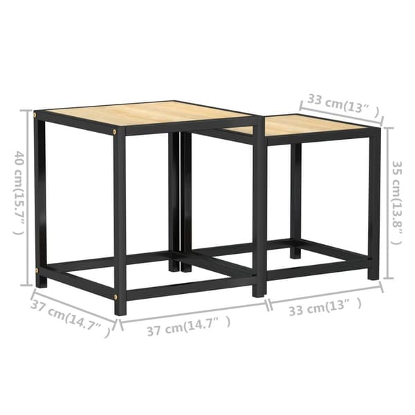 vidaXL sideborde 2 stk. MDF sonoma-eg