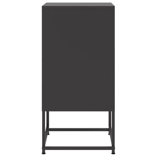 vidaXL sengebord 36x39x78 cm stål sort