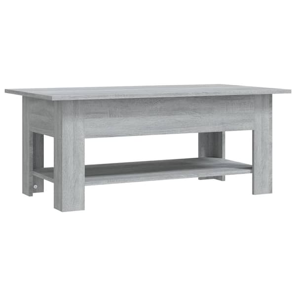 vidaXL sofabord 102x55x42 cm spånplade grå sonoma-eg