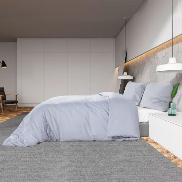 vidaXL sengetøj 155x220 cm bomuld grå