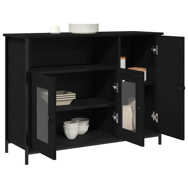 vidaXL Sideboard Sort eg 100 x 35 x 75 cm