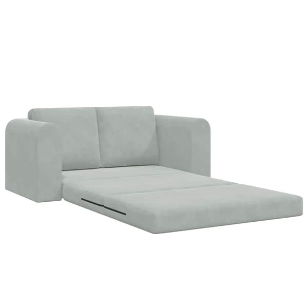 vidaXL Sovesofa 60cm Lysegrå Fløjl
