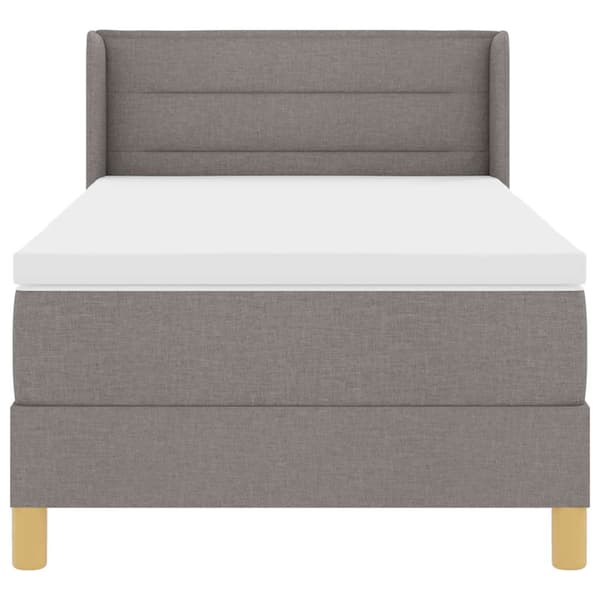 vidaXL Box spring seng med madras Gråbrun 200 x 90 cm Polyester