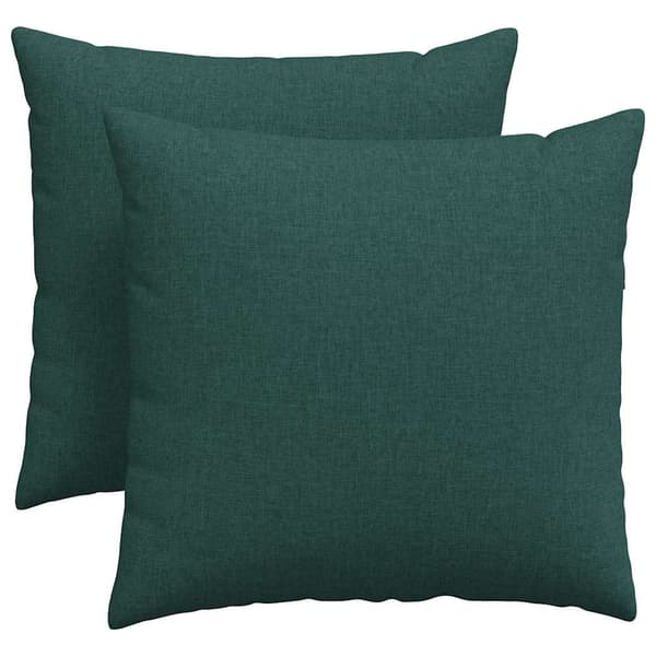 vidaXL Sofapuder 2 pcs Mørkegrøn 45 x 45 cm Stof
