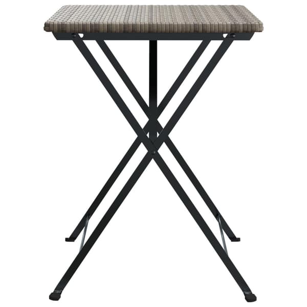 vidaXL foldbart bistrobord 55x54x71 cm polyrattan grå