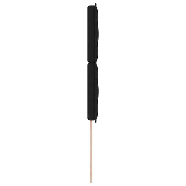vidaXL LED-gavl Linjer Design Sort 90 cm Stof