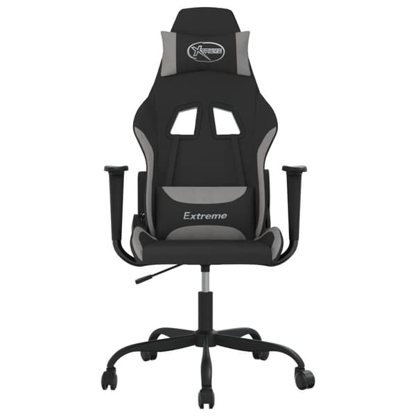 vidaXL gamingstol med massagefunktion sort og lysegrå
