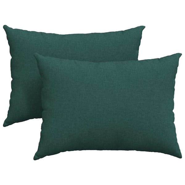 vidaXL Sofapuder 2 pcs Mørkegrøn 70 x 50 cm Stof