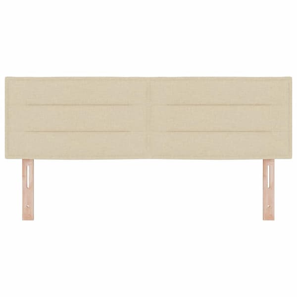 vidaXL Hovedgærde Creme 160 cm Stof
