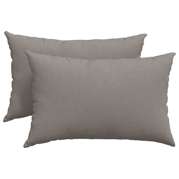 vidaXL Sofapuder 2 pcs Gråbrun 60 x 40 cm Stof