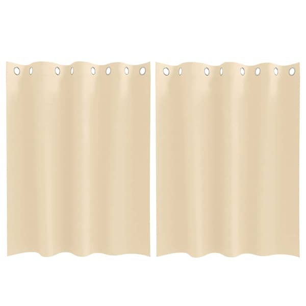 vidaXL Gardiner med gardiner 2 pcs Creme Polyester