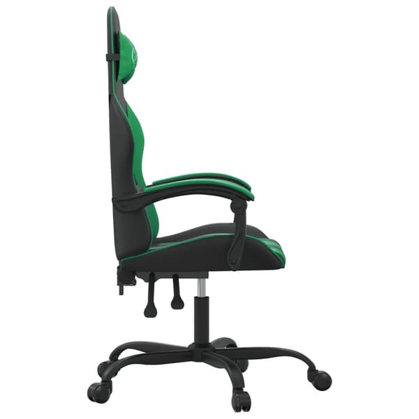 vidaXL gamingstol kunstlæder sort og grøn