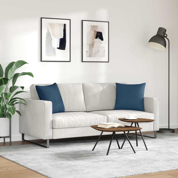vidaXL Sofapuder 2 pcs Blå 45 x 45 cm Stof