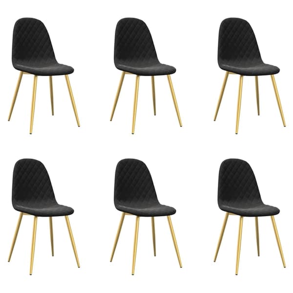 vidaXL spisebordsstole 6 stk. velour sort