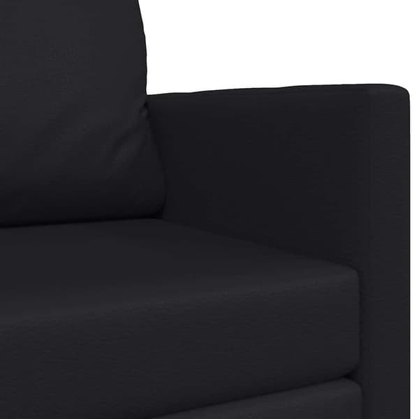 vidaXL Sovesofa 110cm Sort Kunstlæder