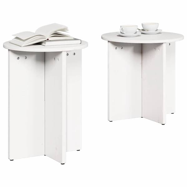vidaXL Sofabord 2 pcs Hvid