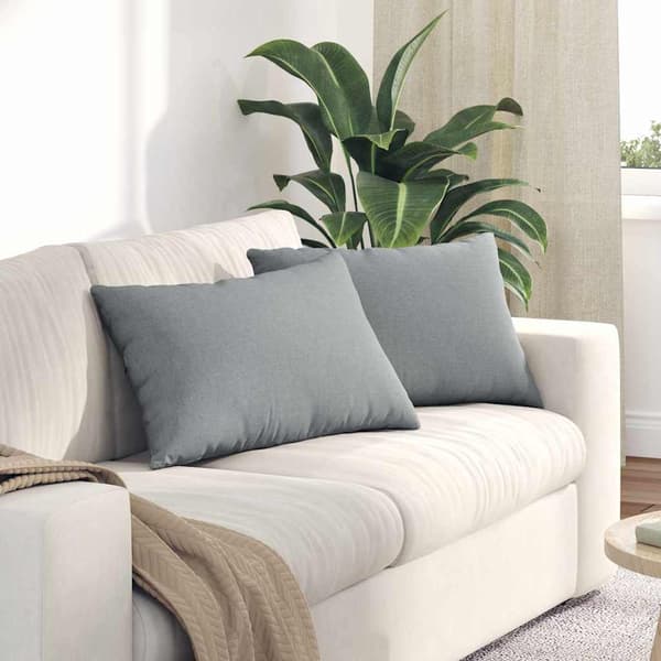 vidaXL Sofapuder 2 pcs Lysegrå 60 x 40 cm Stof