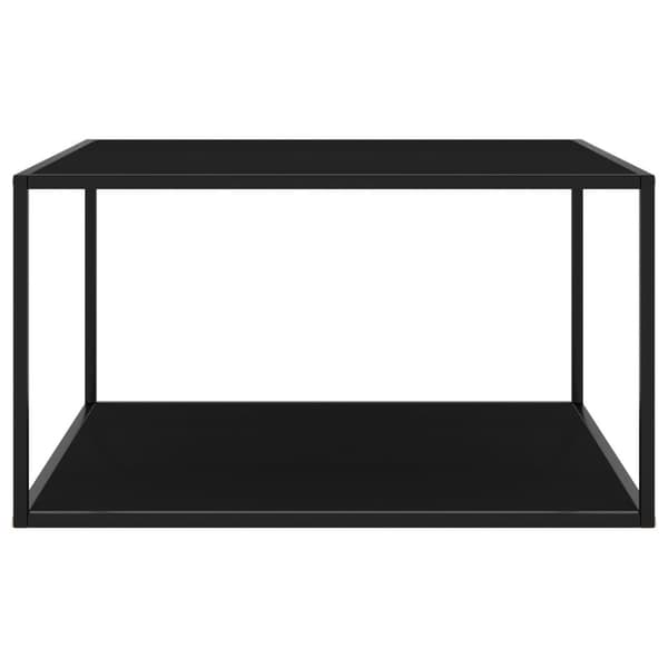 vidaXL sofabord 90x90x50 cm glas sort
