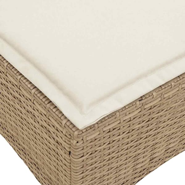 vidaXL sofasæt til haven 3 dele med hynder L-formet polyrattan beige
