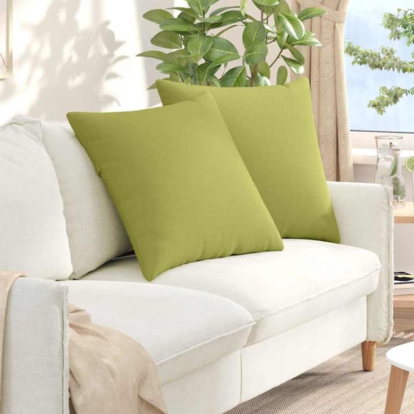 vidaXL Sofapuder 2 pcs Lys grøn 60 x 60 cm Stof