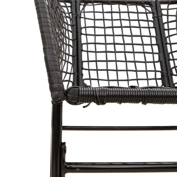 vidaXL 5 dele spisebordssæt til haven polyrattan glas sort