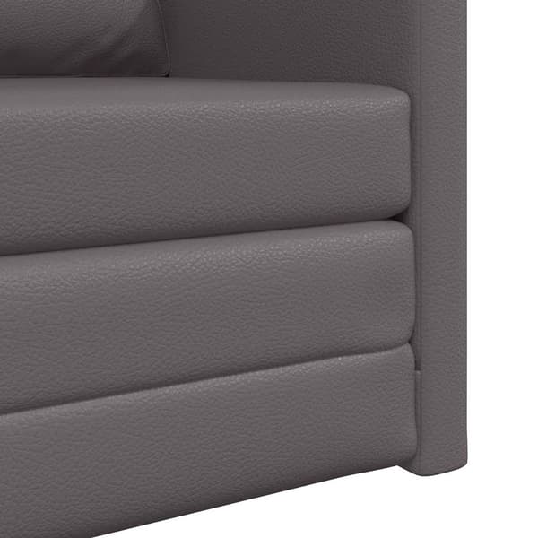 vidaXL Sovesofa 60cm Grå Kunstlæder