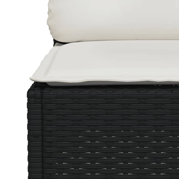 vidaXL sofasæt til haven 6 dele med hynder polyrattan sort