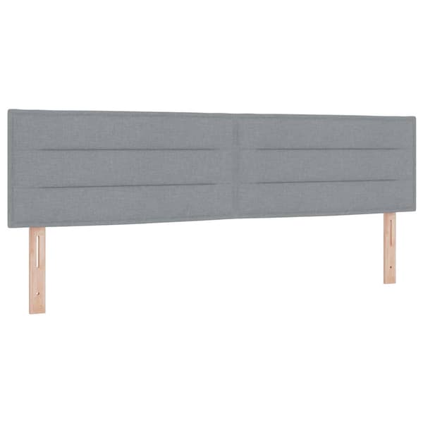vidaXL Hovedgærde Lysegrå 180 cm Stof