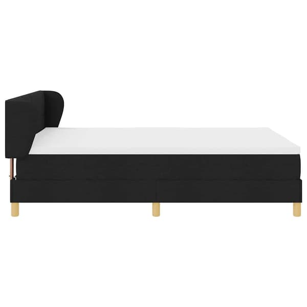 vidaXL Box spring seng med madras Sort 140 x 200 cm Stof