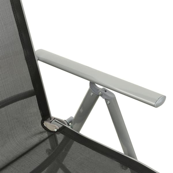 vidaXL postitionsstole 2 stk. textilene og aluminium